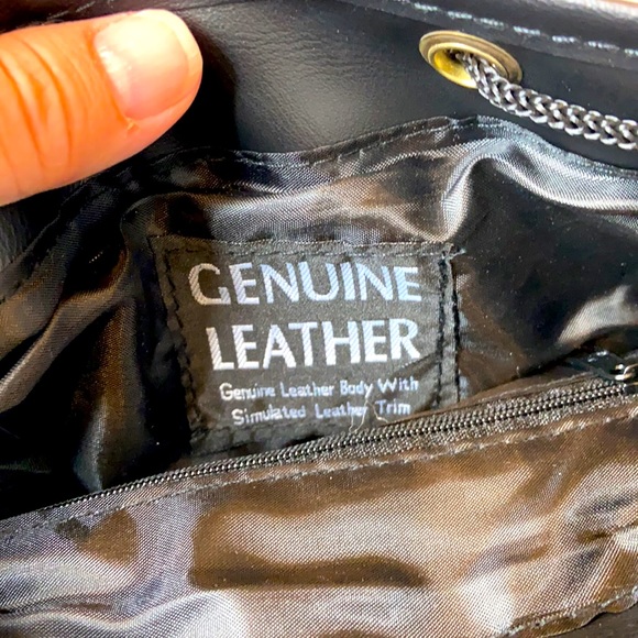 Genuine Leather Black Backpack - Picture 8 of 12